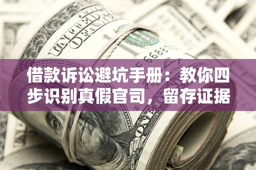 济南借款诉讼避坑手册：教你四步识别真假官司，留存证据不踩雷