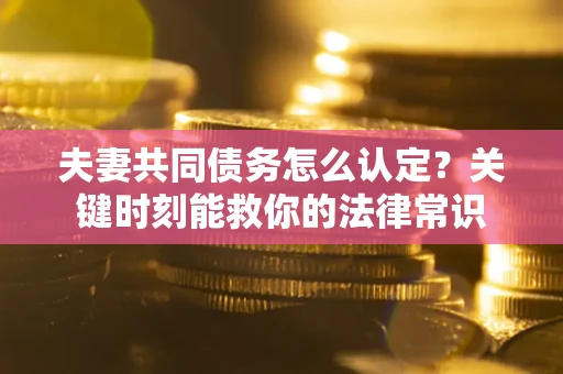 济南夫妻共同债务怎么认定？关键时刻能救你的法律常识