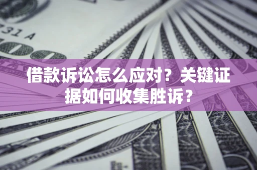 济南借款诉讼怎么应对？关键证据如何收集胜诉？